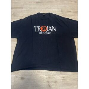 Trojan Records Mens Shirt Black‎ Sz 4XL Ska Reggae Skinhead Oi! Rancid Specials